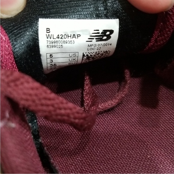 New Balance Heidi Klum U420 Maroon & Black Women's Sneakers Size 5 - Picture 7 of 10